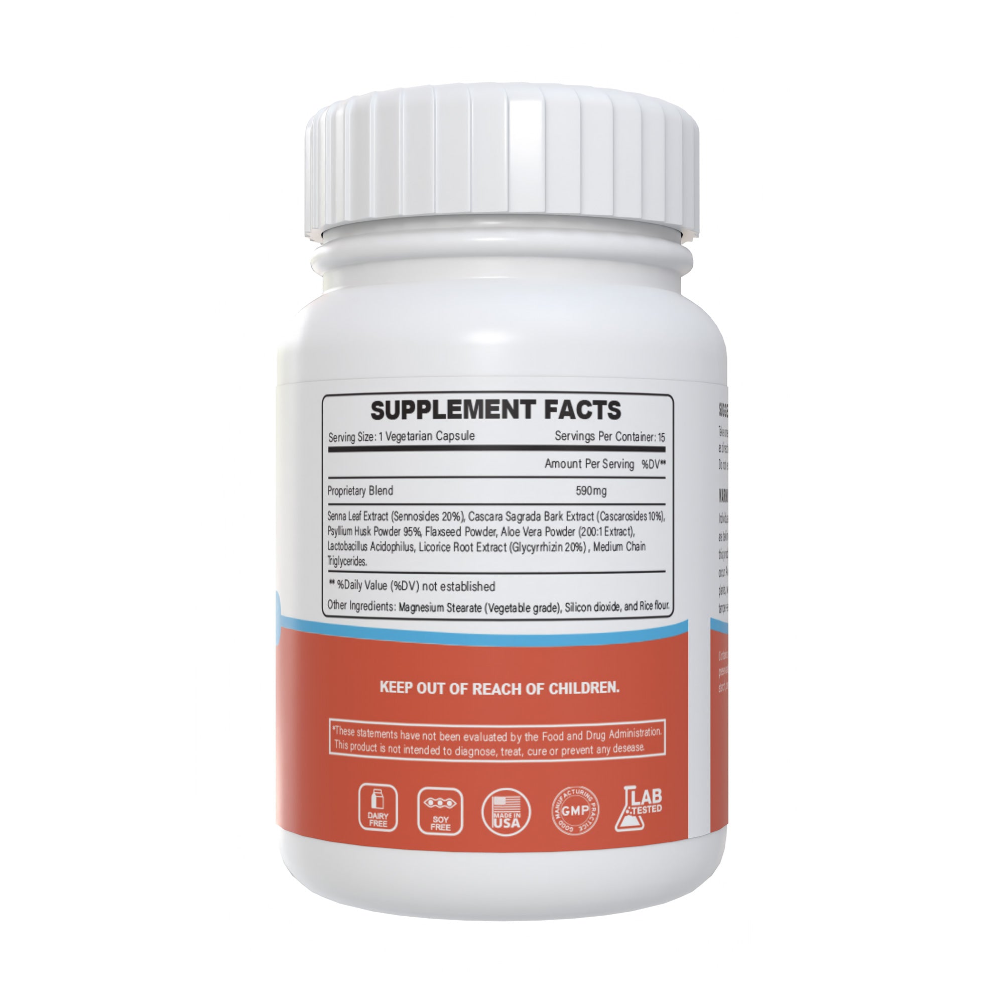 15 Day Cleanse Gut Support, Advanced Gentle Daily Colon Gut Cleanse Detox, 15 Capsules