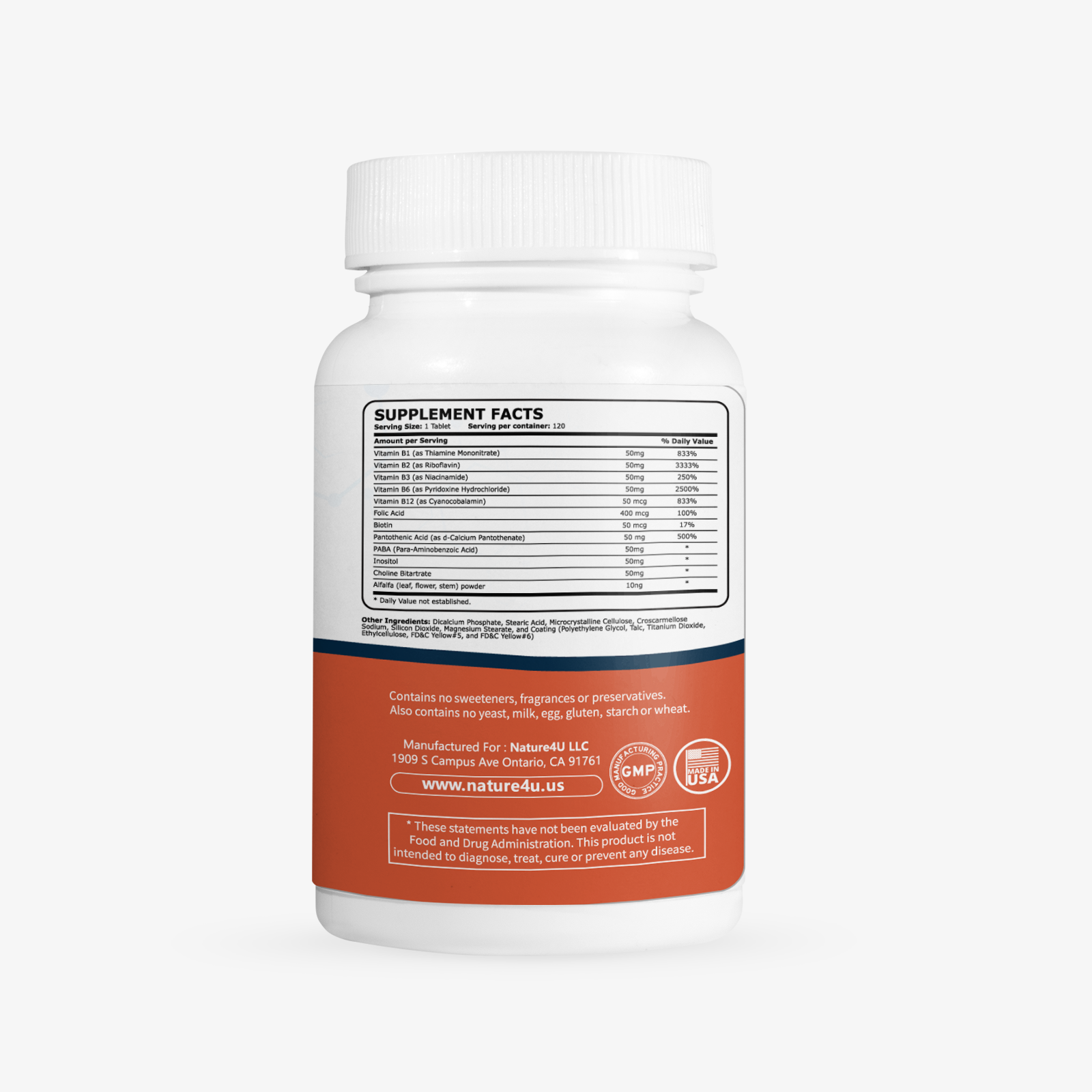 Vitamin B Complex - All B Vitamins 120 Tablets