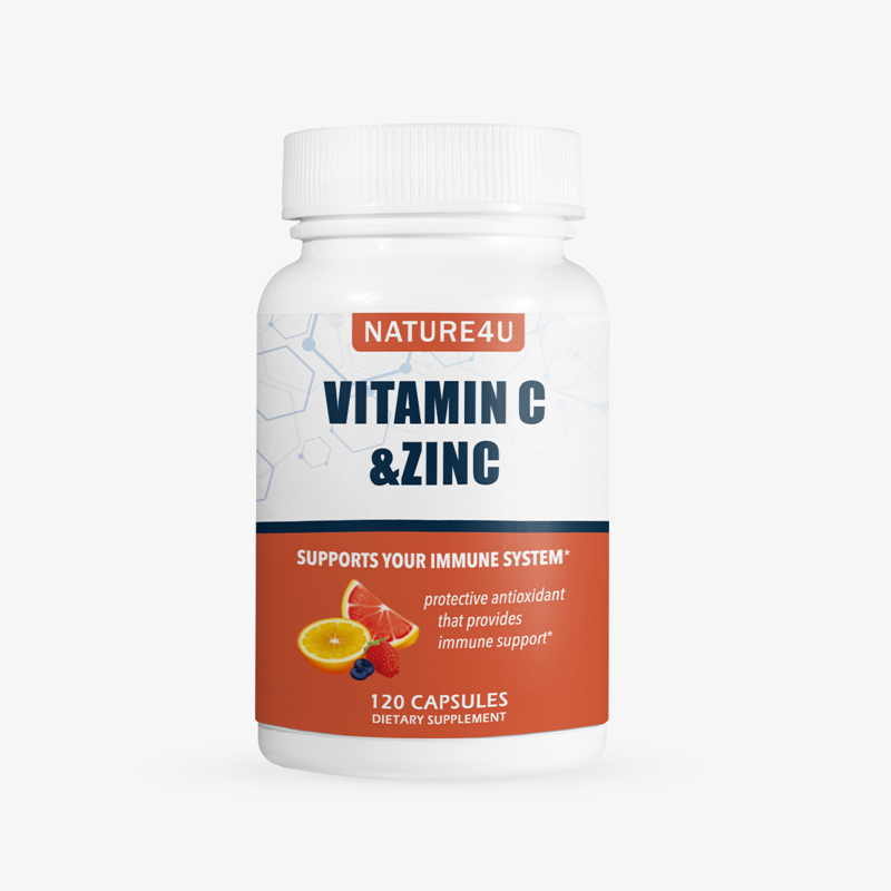 Vitamin C 1000mg with Zinc  for Immune Support Health 120 Capsules